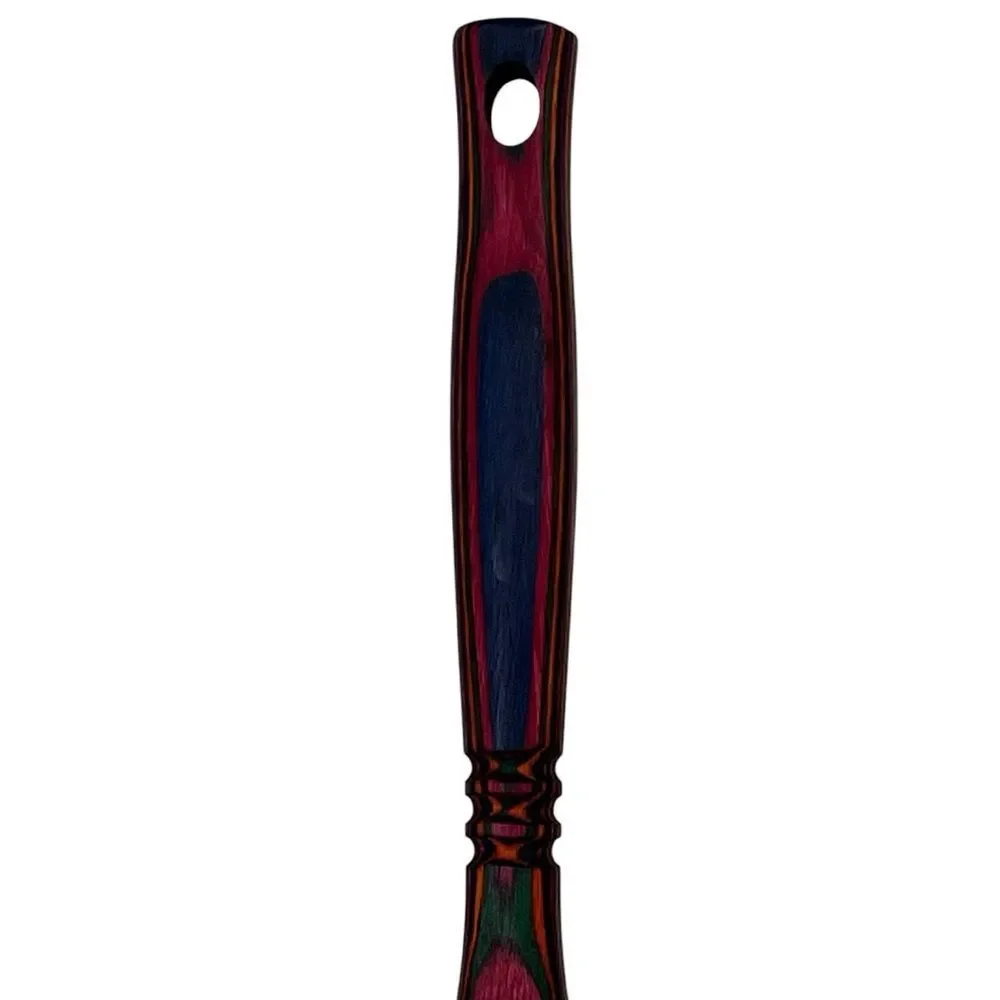 Handcrafted Wooden Serving Spatula Colorful Single Utensil Salad Server